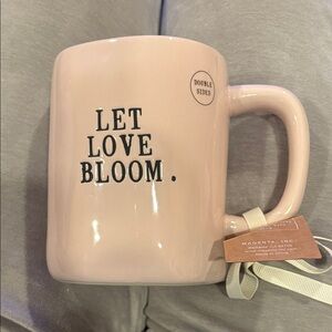 Rae Dunn Pink 'Let Love Bloom' Mug